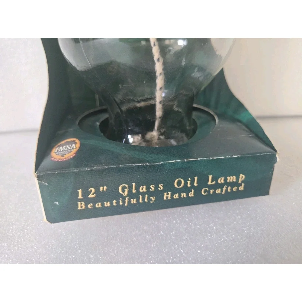 Vintage‎ Clear Glass Lamplight Oil Lamp Romance Collection Handblown Oil Lamp